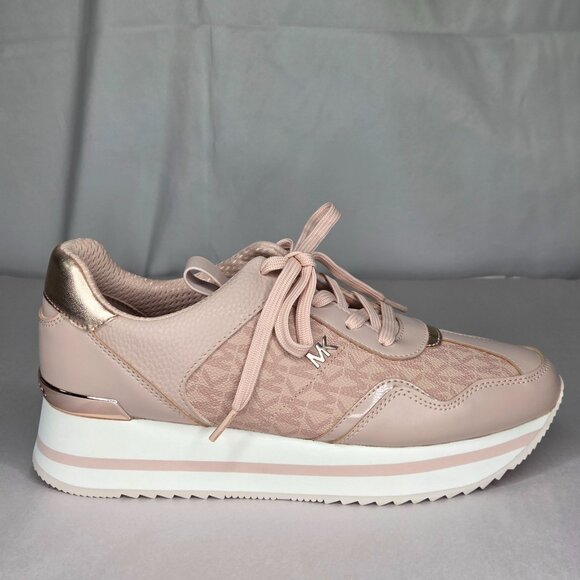 NWT Michael Kors Women's Raina Trainer Running Sneakers - Ballet Pink - Picture 3 of 7